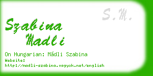 szabina madli business card